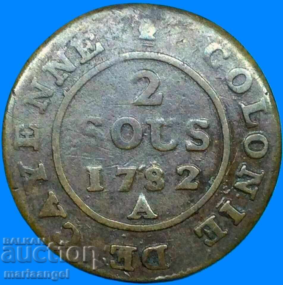 Franta 1782 2 sou Ludovic al XVI-lea cu preț € 24.00 | 46.94 BGN