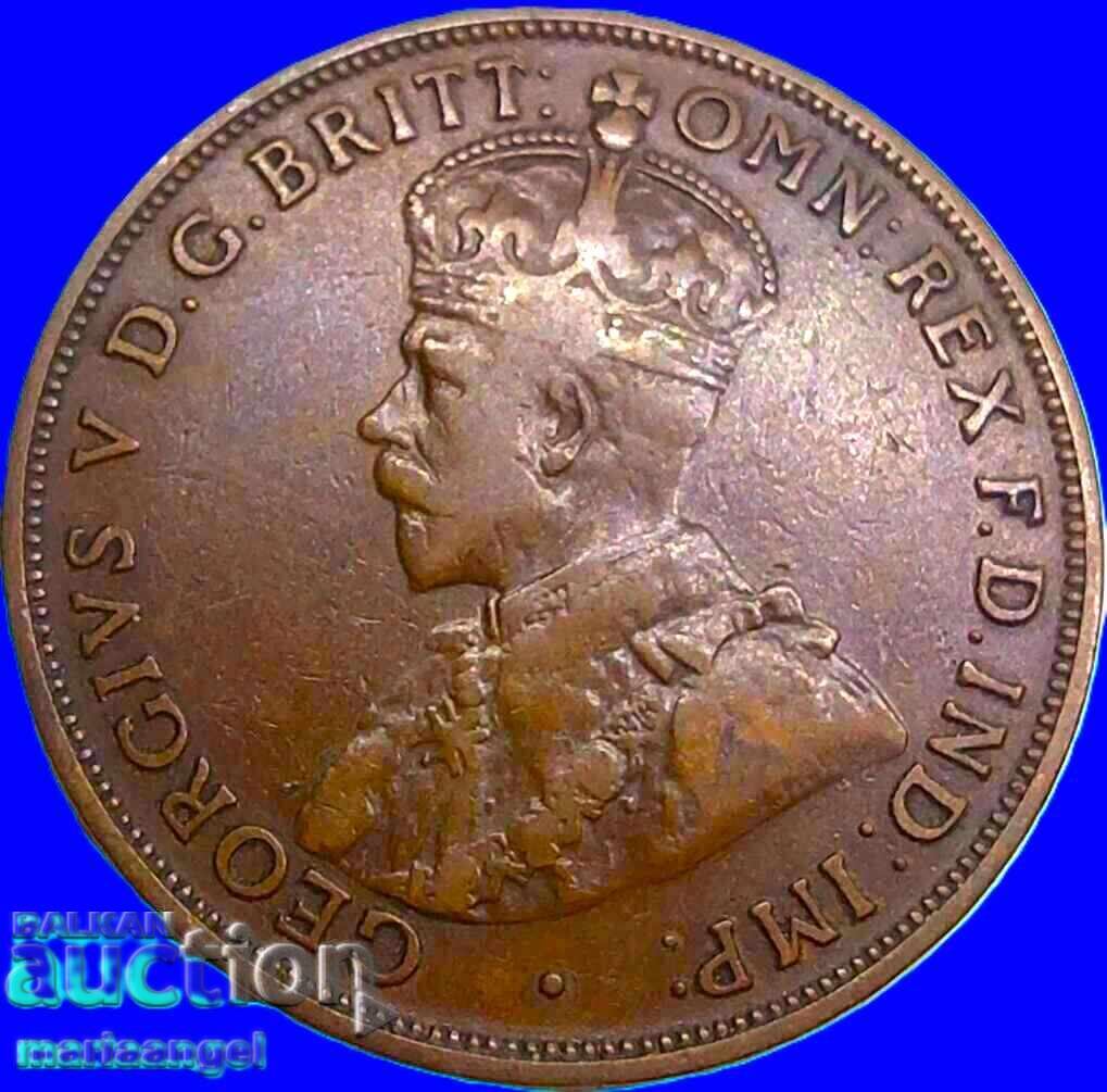 Παράδοση Αυστραλία 1 πένι 1917 Γεώργιος V 30 χιλ. χαλκός