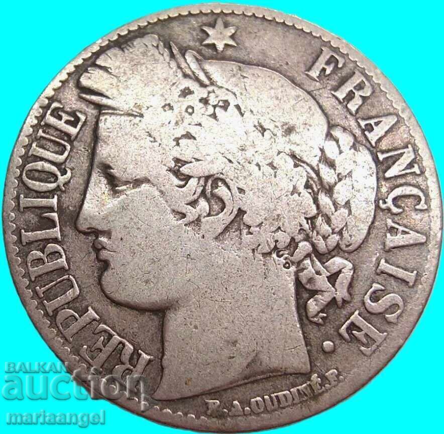 Franța 1 franc 1881 Marianne argint - destul de rar