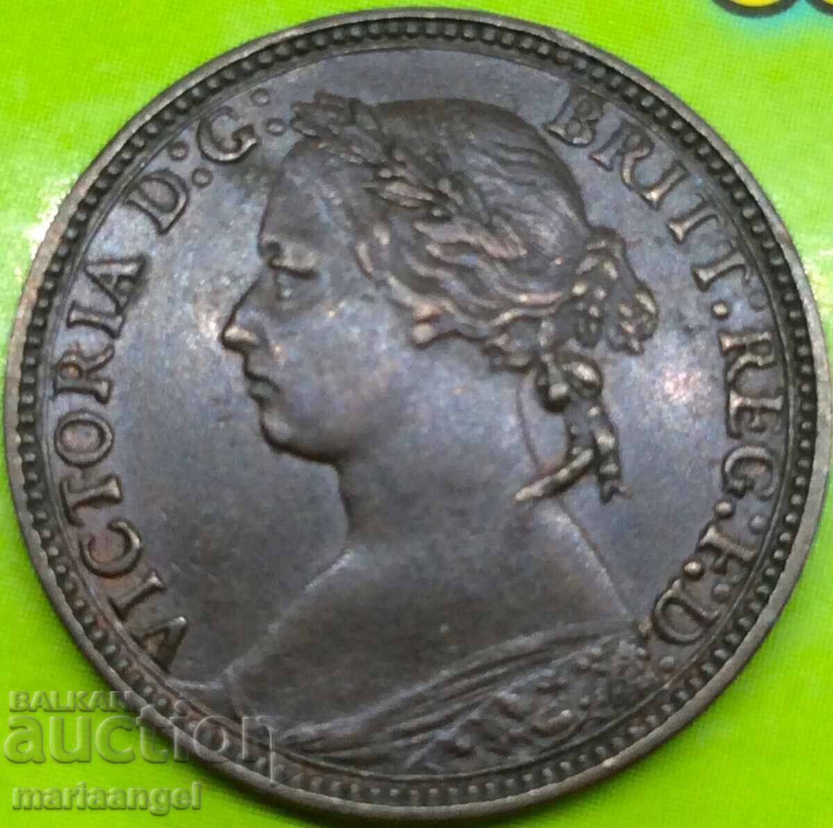 Marea Britanie 1 Farthing 1875 H Young Victoria - 5