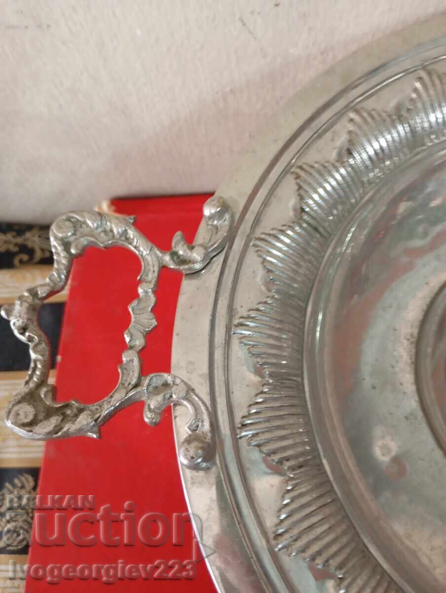 Licitație Fructieră, bol, coș argintat în stil Art Nouveau