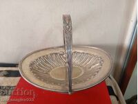 Silver-plated fruit bowl, bowl, basket Art Nouveau
