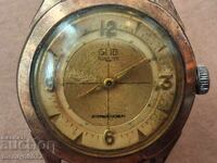 Германски ръчен часовник 20 микрона позлата GUB WW2