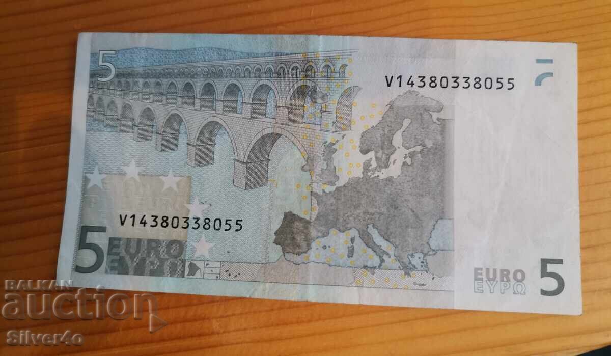 ЕВРОПА EUROPA 5 Евро Euro емисия issue 2002 с цена € 10.90 | 21.32 лв.