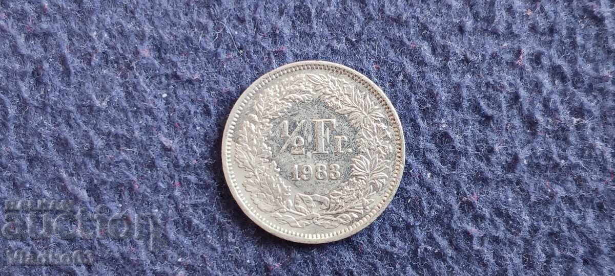 Elveția 1/2 franc 1983