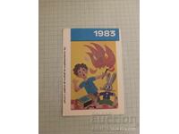 Ημερολόγιο τσέπης Nu pogodi (Nu pogodi) Πυροσβεστική Υπηρεσία 1983 Πυρασφάλεια