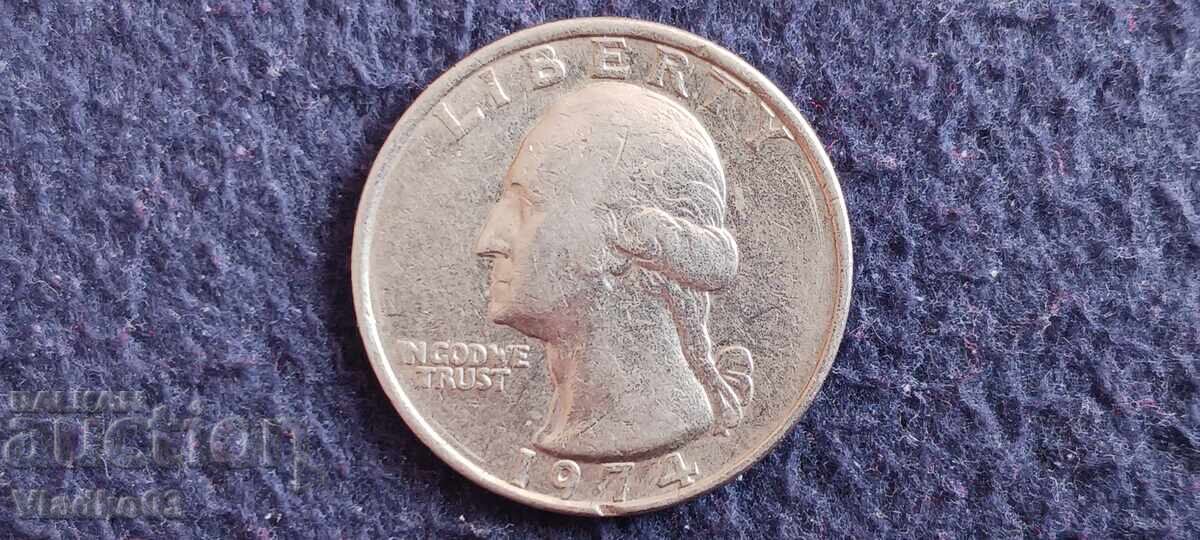 САЩ 1/4 долар 1974 с цена € 0.24 | 0.47 лв.
