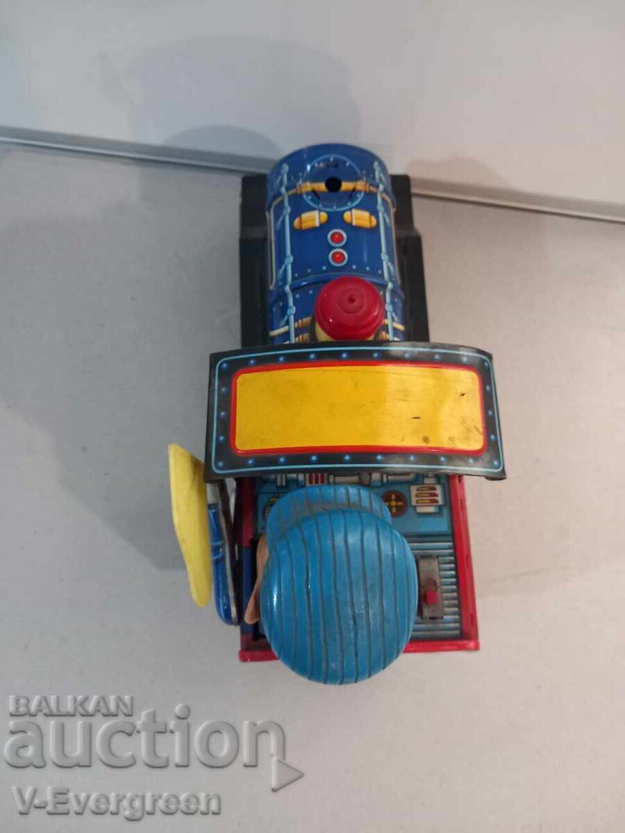 Παλιό ιαπωνικό τενεκεδένιο τρενάκι ατμομηχανή Masudaya - 5