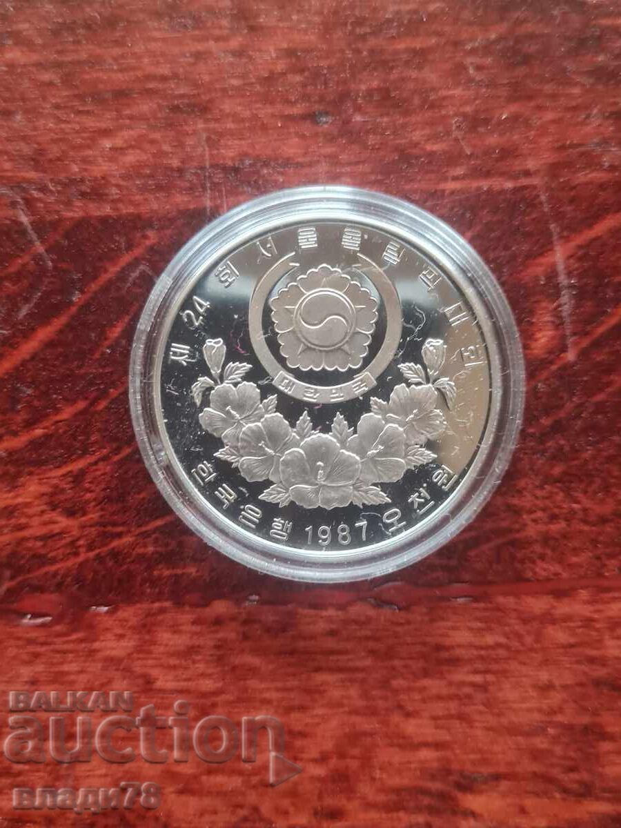Silver coin 5000 won 1987 - 5