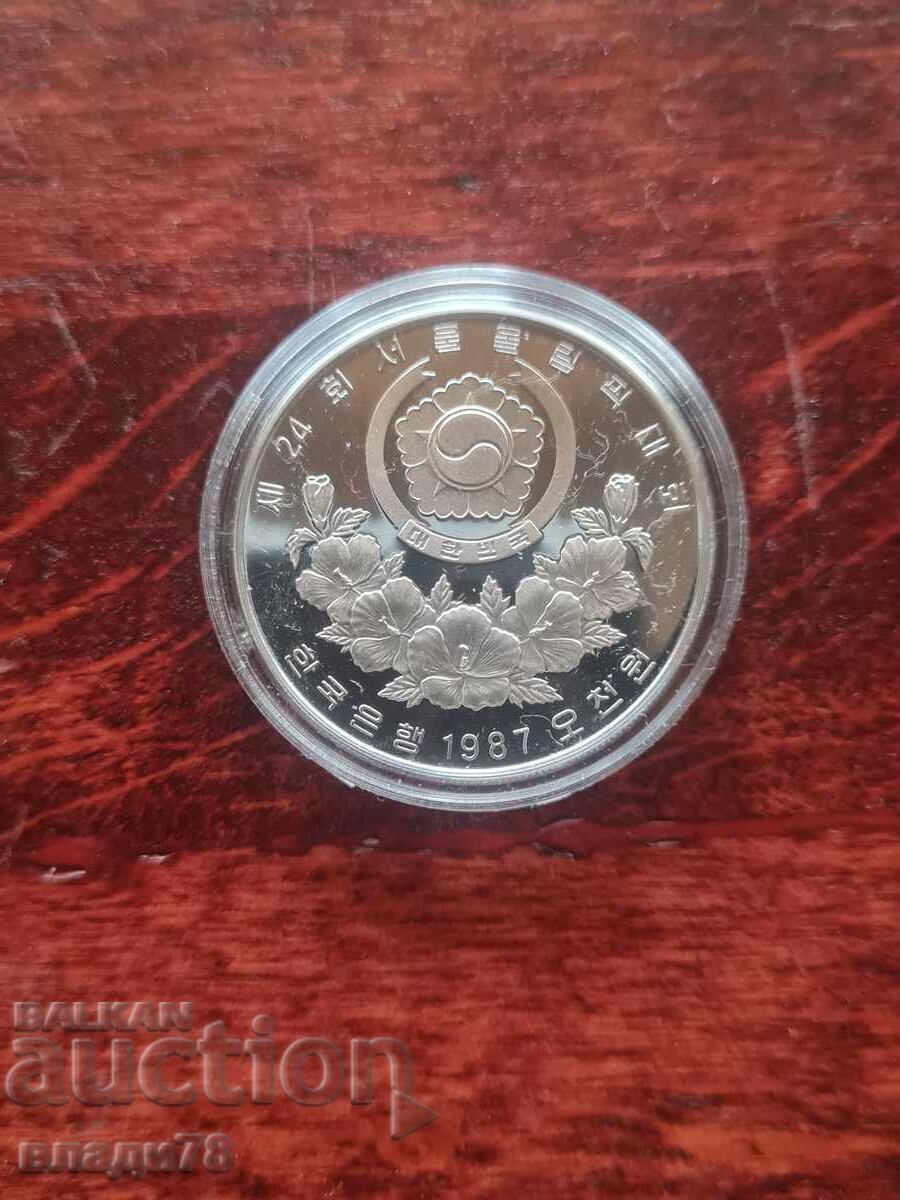 Silver coin 5000 won 1987 - 6