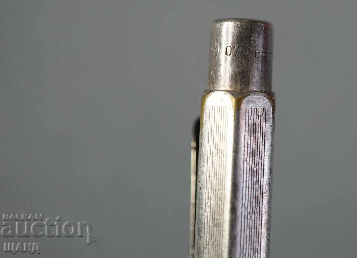 Παλιά επάργυρη αυτόματη πένα Caran D'Ache με κουτί - 5