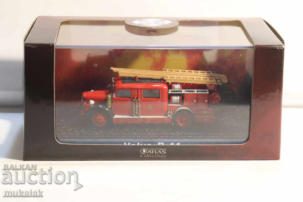 1/72  ATLAS   VOLVO ВОЛВО  КАМИОН ПОЖАРНА   МОДЕЛ КОЛИЧКА
