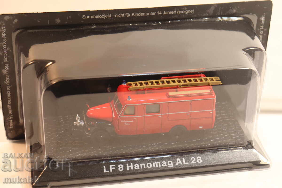 1/72  HANOMAG  КАМИОН ПОЖАРНА   МОДЕЛ КОЛИЧКА
