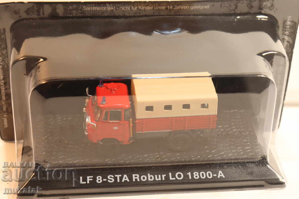 1/72  РОБУР  ROBUR  КАМИОН ПОЖАРНА   МОДЕЛ КОЛИЧКА