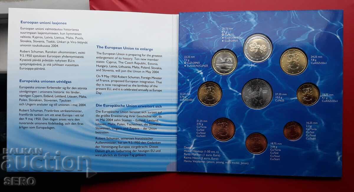 Auction  Finland-SET 2004 of 8 euro coins.medal
