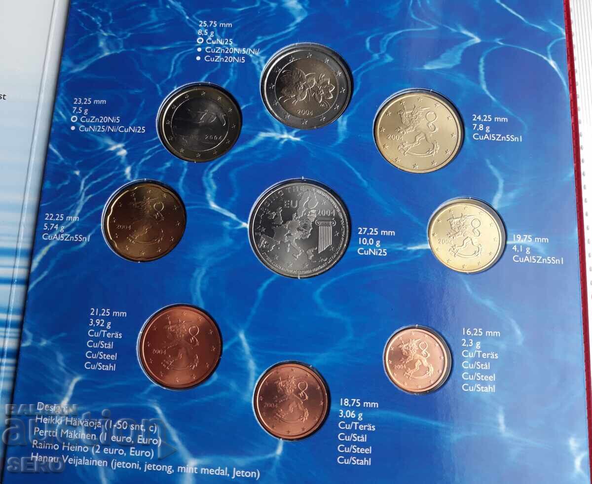 Delivery of Finland-SET 2004 of 8 euro coins.medal