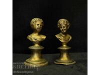 Set of two small decorative busts