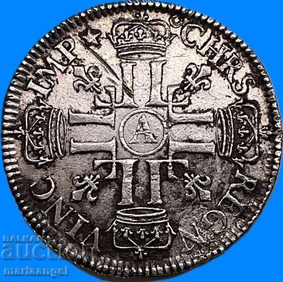 Livrarea Franța 1/2 Écu 1690 A - Paris Ludovic al XIV-lea argint