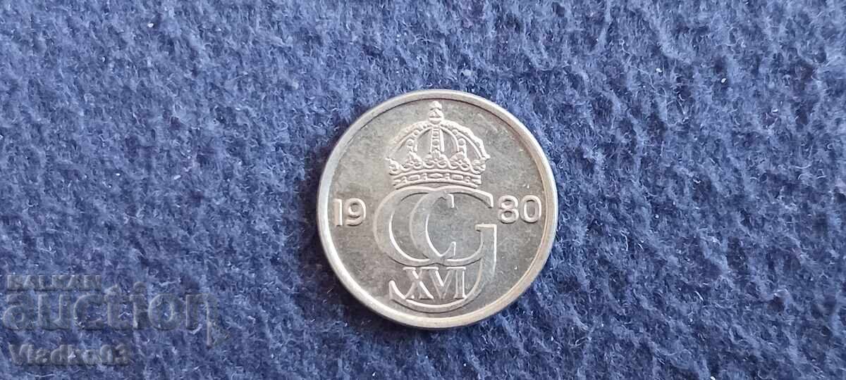 Suedia 25 öre 1980 cu preț € 0.30 | 0.59 BGN