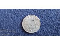 Denmark 10 øre 1972