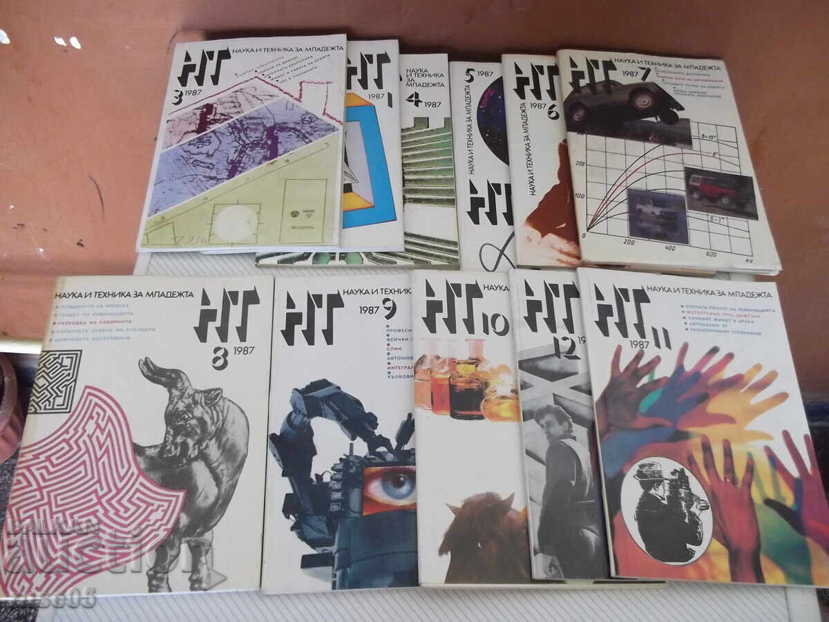 Lot of 11 magazines "Nauka i tehnika - 1987"