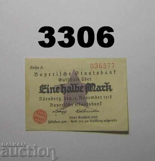 Nürnberg 1/2 marcă 1918 Germania