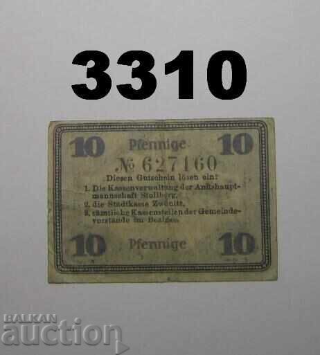 Stollberg 10 pfennig 1920 Germania cu preț € 0.50 | 0.98 BGN