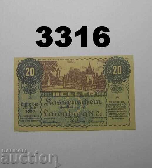 Laxenburg 20 heller bis 1920 Австрия