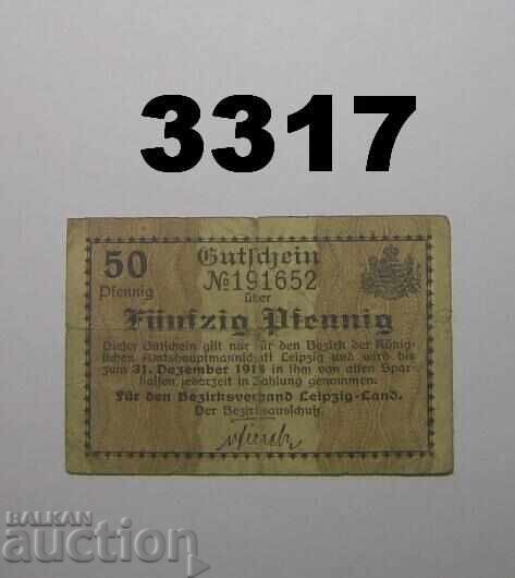 Leipzig-Land 50 pfennig până la 31.12.1918 Germania
