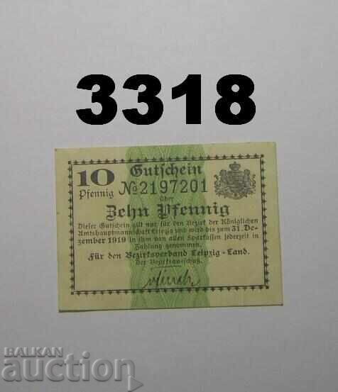 Leipzig-Land 10 pfennig bis 1919 Германия