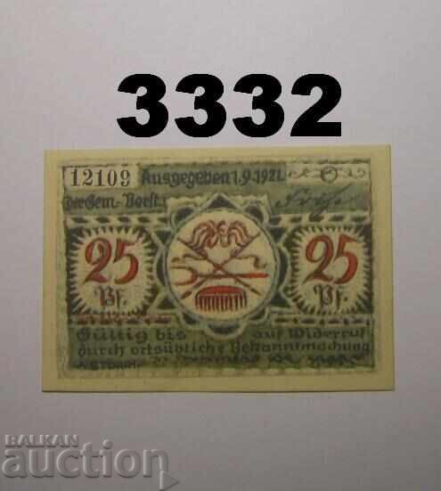 Volkstedt 25 pfennig 1921 Германия