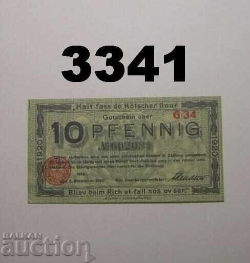 Köln 10 pfennig 1920 Germania