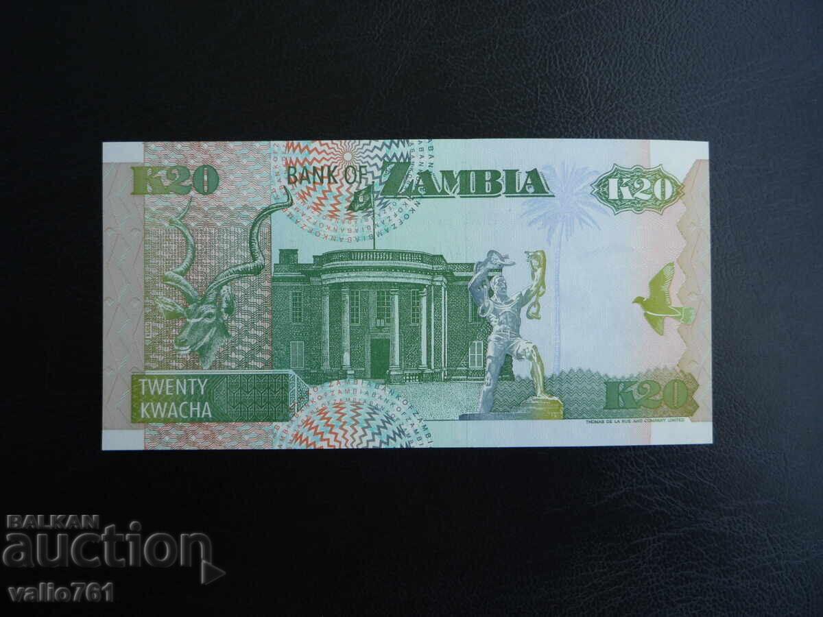 ZAMBIA 20 KWACHA 1992 NOU UNC cu preț € 1.00 | 1.96 BGN