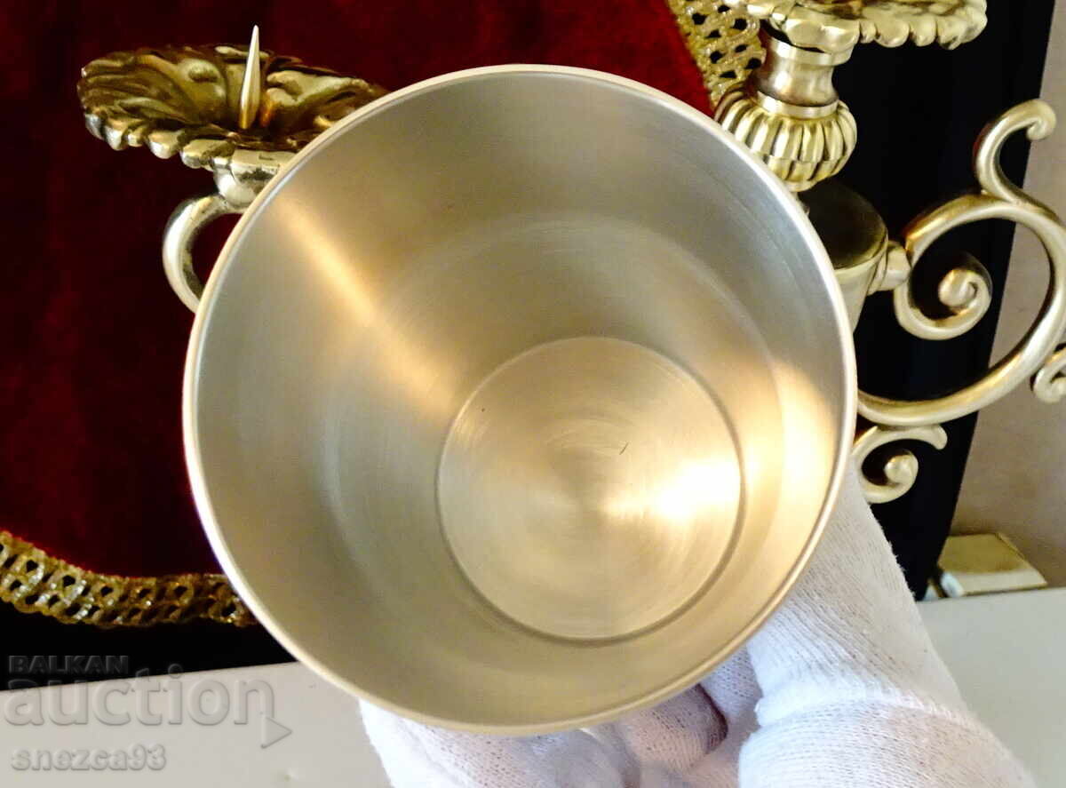 Cană din cositor 450 ml, cavaler, castel, steaguri - 5