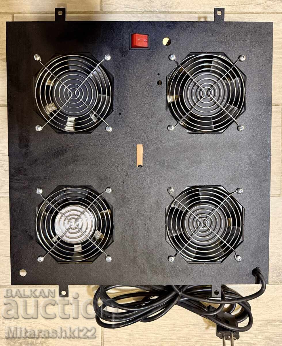 НОВ ОХЛАЖДАНЕ ЗА ТЕЛЕКОМУНИКАЦИОНЕН ШКАФ 4Х ВЕНТИЛАТОР 120ММ