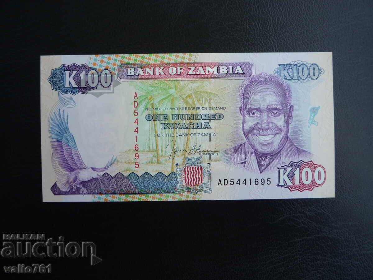 ZAMBIA 100 KWACHA 1991 NOU UNC
