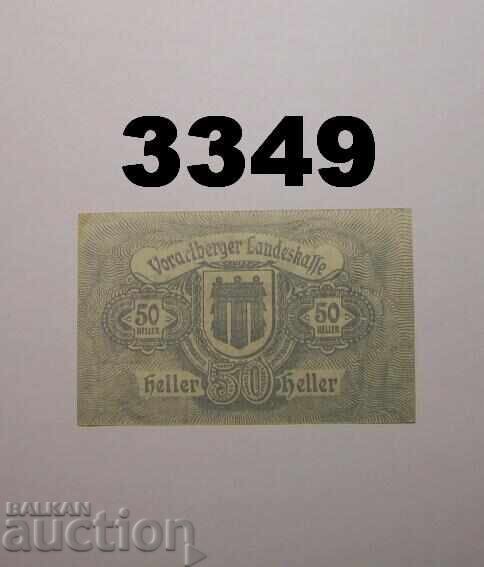 Vorarlberg Bregenz 50 heller 1919 Αυστρία με τιμή € 1.00 | 1.96 BGN