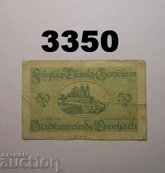 Breisach 50 pfennig 1920 Γερμανία με τιμή € 0.50 | 0.98 BGN