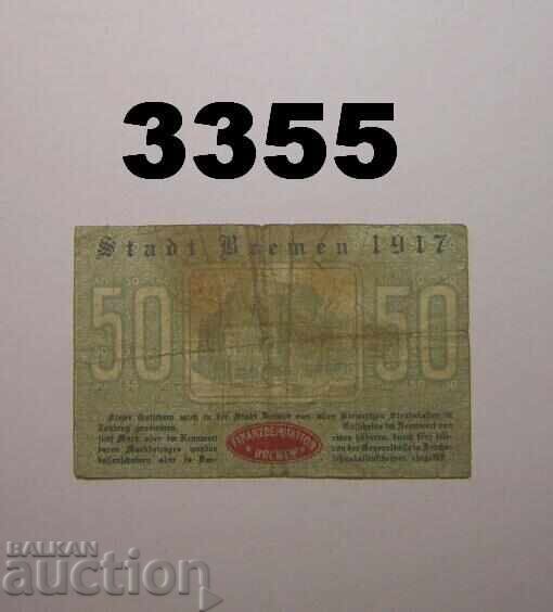Bremen 50 pfennig 1917 Germany with price € 1.00 | 1.96 BGN