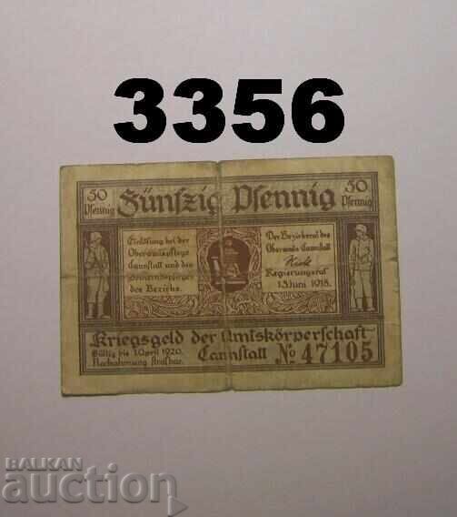 Cannstatt 50 pfennig 1918 Γερμανία