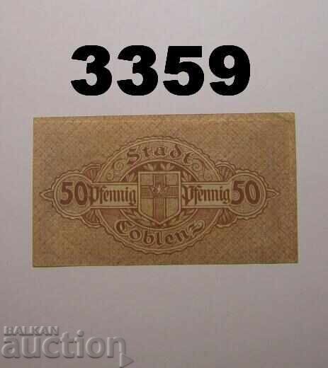 Coblenz 50 pfennig 1919 Германия с цена € 1.00 | 1.96 лв.