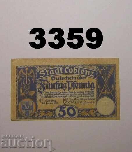 Coblenz 50 pfennig 1919 Германия
