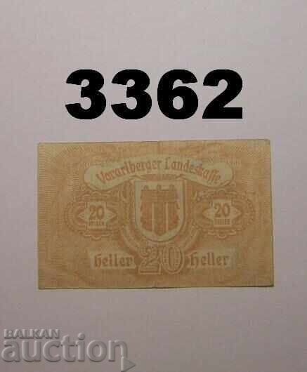 Bregenz 20 heller 1919 Австрия с цена € 0.80 | 1.56 лв.