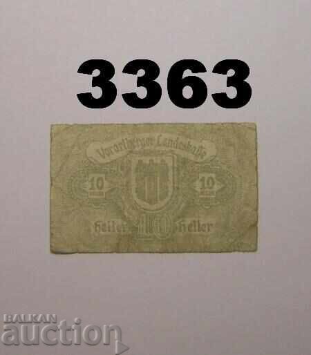 Bregenz 10 heller 1919 Αυστρία με τιμή € 0.50 | 0.98 BGN