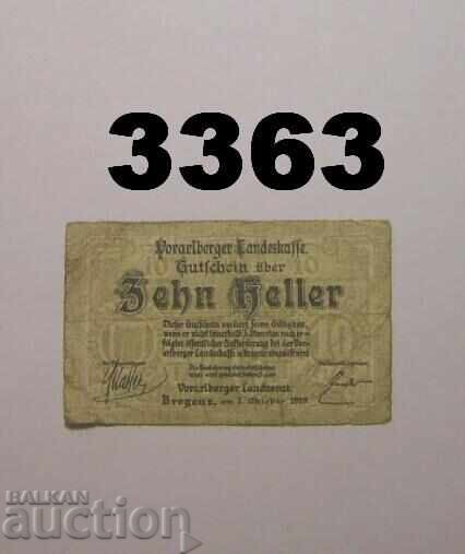 Bregenz 10 heller 1919 Αυστρία