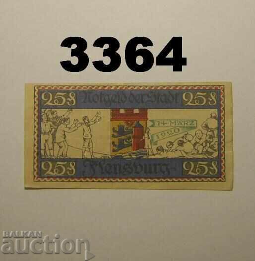 Φλένσμπουργκ 25 πφέννιχ 1920 Γερμανία με τιμή € 0.50 | 0.98 BGN