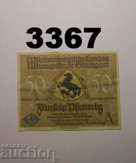 Stuttgart 50 pfennig 1921 Germania Stuttgart 50 pfennig 1921 Germania
