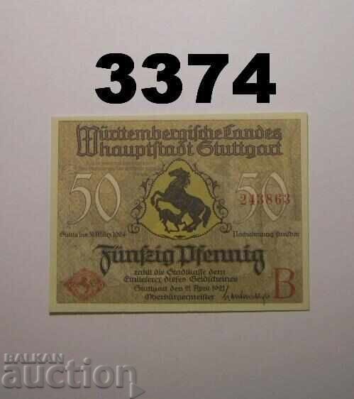 Stuttgart 50 pfennig 1921 Germany