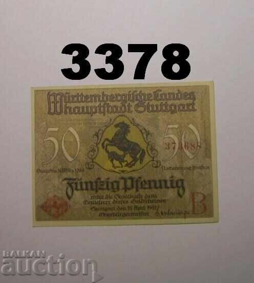 Stuttgart 50 pfennig 1921 Germany