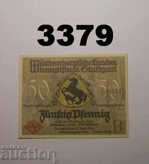Στουτγκάρδη 50 φενίχ 1921 Γερμανία